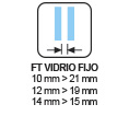 ESPECIFICACIONES - Distancia hojas FT Vidrio Fijo 10-21 - 12>19 - 14>15 mm SV